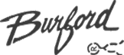 The Burford Corporation logo, featuring the word 'Burford' in a stylized script font with a small twist tie symbol to the right.