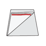 Illustration of red flat wire tie to form medical drapes.