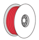 Plastic coated twist ties wound around an illustrated spool.