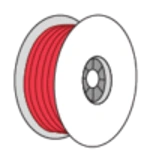 Plastic coated twist ties wound around an illustrated spool.
