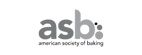 image of the ASB logo, showing the acronym 'ASB' in bold letters with a wheat stalk design, and the full organization name 'AMERICAN SOCIETY OF BAKING' forming an arc above.