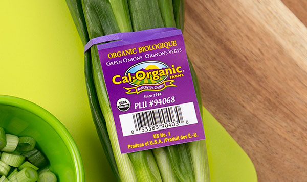 green onion barcode label