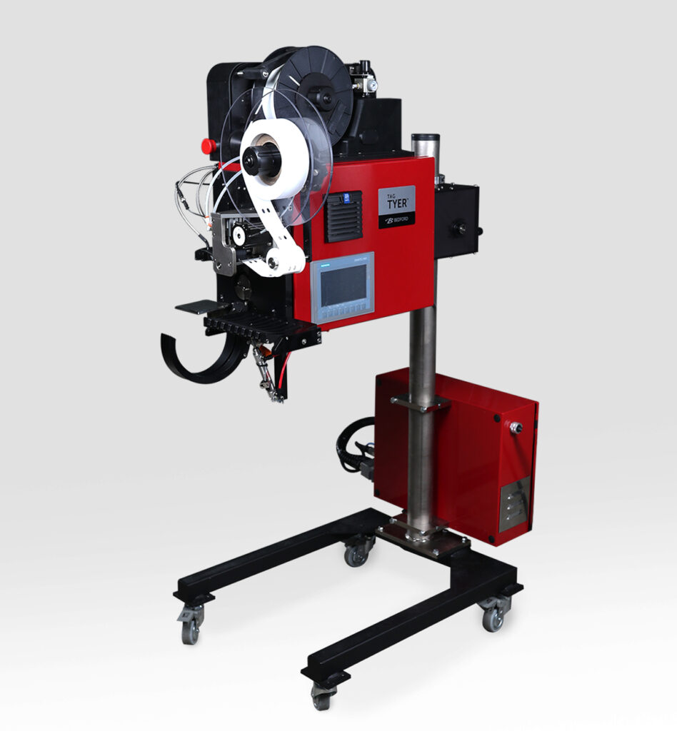 TagTyer Red Bedford Tag Tyer produce tag application machine