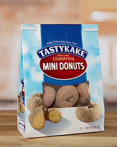 Tasty Kake mini donuts with white Double Wire Tin Tie closure